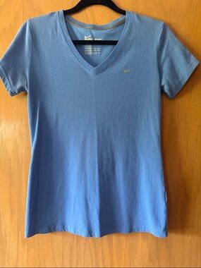 Nike Blue V-Neck Athletic Tee